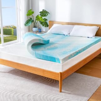 Marsail Mattress Topper Queen, 3-inch Gel Memory Foam, Bed Topper for Queen Size Bed, Soft for Sleeper Sofa, RV, Camper, CertiPUR-US Certified