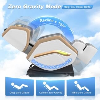 Massage Chair Full Body, Zero Gravity Massage Chair 2026 for Back Fatigue with 10 Fixed Rollers, Heating, Airbags, Phone Controller, Bluetooth Speaker, Nightlights for Living...