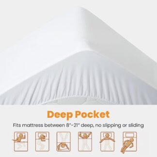 MATBEBY King Size Mattress Pad - Cooling Breathable Mattress Topper, Quilted Fitted Mattress Protector, Pillow Top Mattress Cover with 8-21" Deep Pocket, Soft, Machine Washable,...