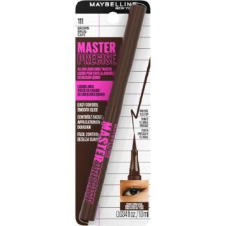 Maybelline Eyestudio Master Precise All Day Waterproof Liquid Eyeliner Makeup, Forest Brown, 1 Count (Packaging May Vary)
