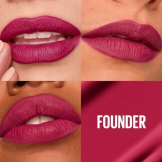 Maybelline Super Stay Matte Ink Liquid Lipstick Makeup, Long Lasting High Impact Color, Up to 16H Wear, Founder, Cranberry Red, 1 Count, Packaging May Vary