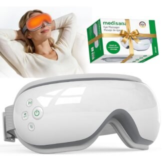 Medisana Eye Massager with Heat, 30dB Ultra-Quiet Eye Massager & Bluetooth Music Eye Massage Mask for Eye Strain Relief, Eye Mask Massager to Reduce Stye, Birthday Christmax...