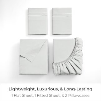 Mellanni Queen Sheets Set - 4 PC Iconic Collection Bedding - Hotel Luxury, Extra Soft, Cooling Bed Sheets - Wrinkle, Fade, Stain Resistant (Queen, Ivory)