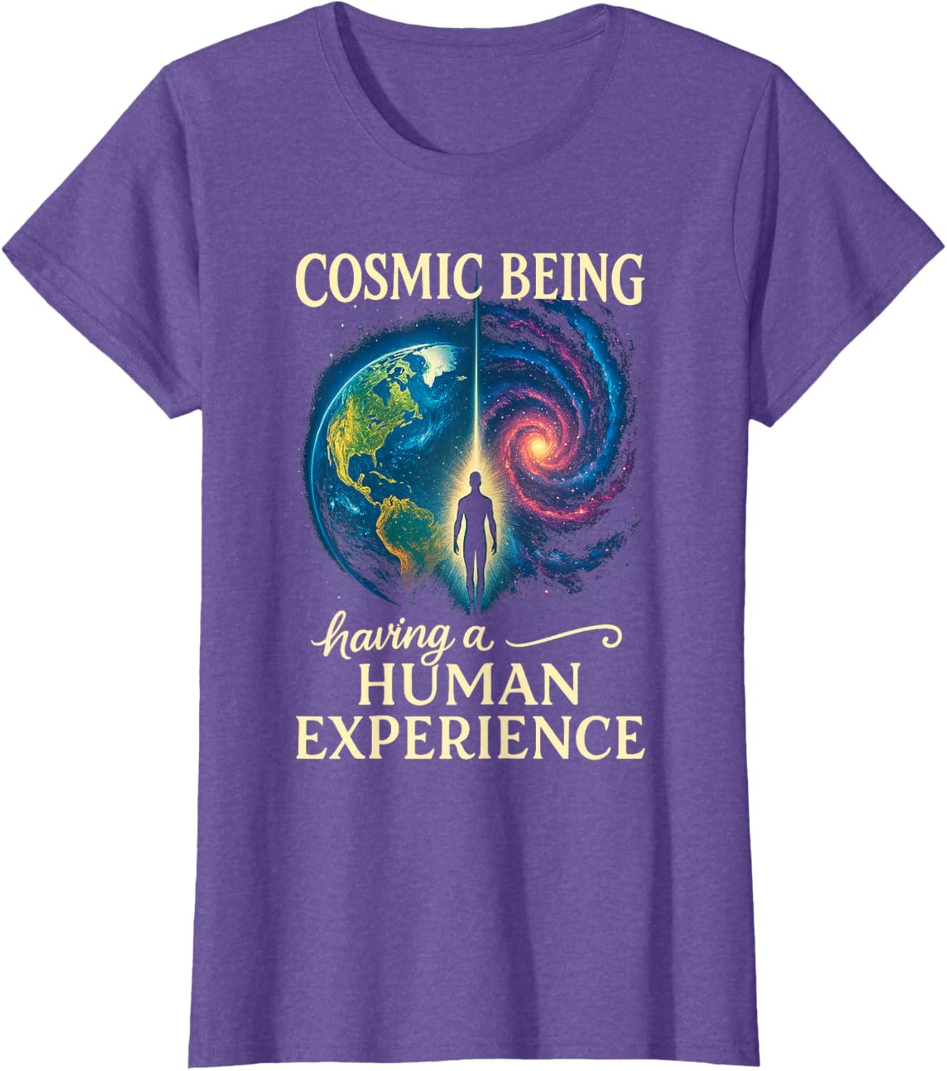 Metaphysical Spiritual Cosmic Being Having Human Experience T-Shirt - lunas-mystic-emporium.com Metaphysical Spiritual Cosmic Being Having Human Experience T-Shirt