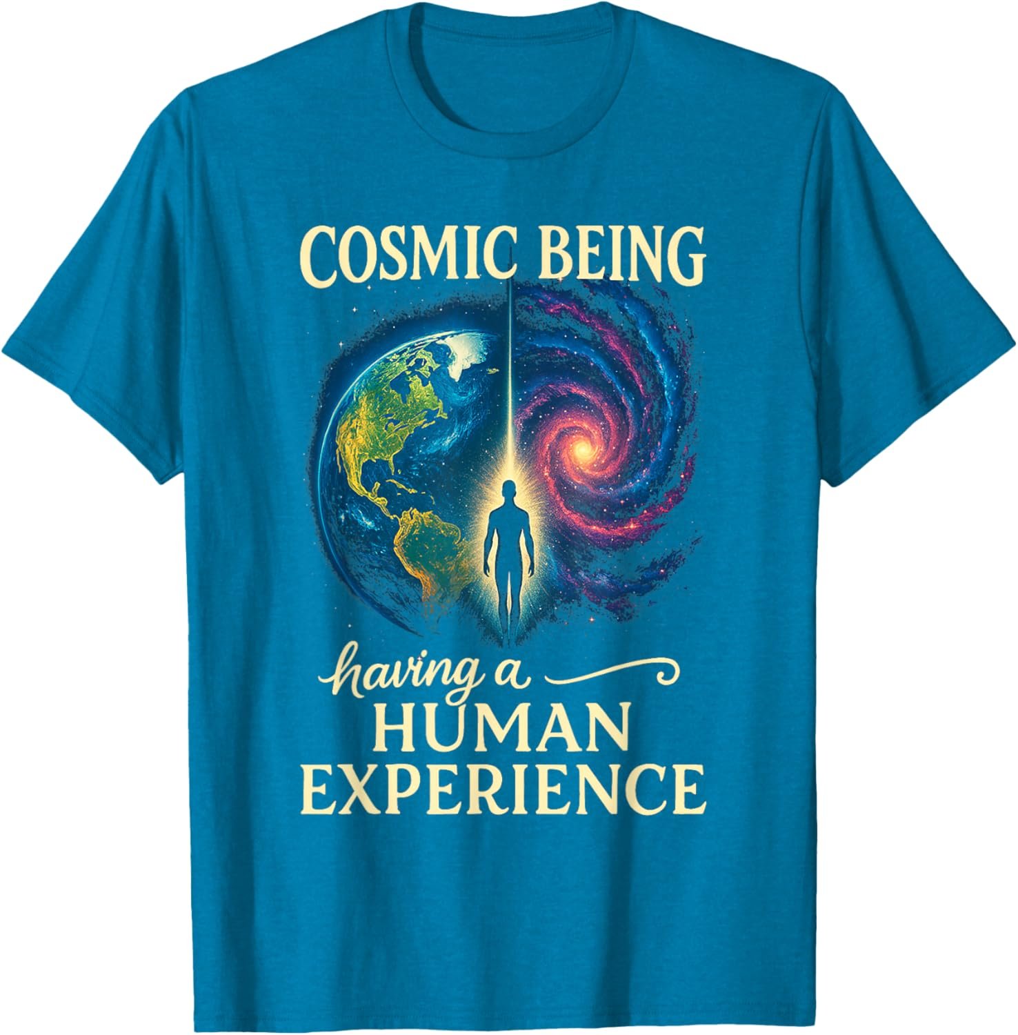 Metaphysical Spiritual Cosmic Being Having Human Experience T-Shirt - lunas-mystic-emporium.com Metaphysical Spiritual Cosmic Being Having Human Experience T-Shirt