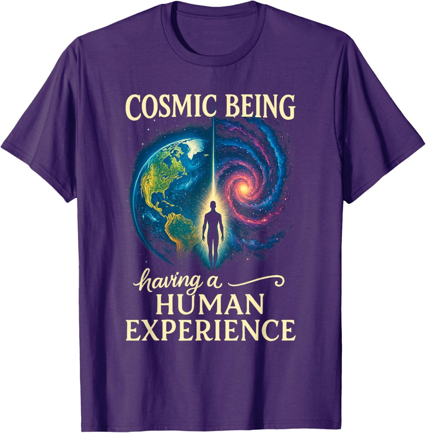 Metaphysical Spiritual Cosmic Being Having Human Experience T-Shirt - lunas-mystic-emporium.com Metaphysical Spiritual Cosmic Being Having Human Experience T-Shirt