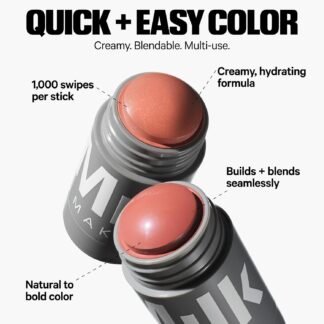 Milk Makeup Lip + Cheek Stick – Buildable Cream Blush + Lip Color w/Hydrating Mango Butter + Avocado Oil for a Natural Flush – Long-Lasting, Multiuse, Vegan Formula