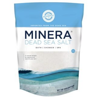 Minera Fine Grain Dead Sea Salt for Bath & Soaking – 2 lbs, Fast-Dissolving, 100% Pure & Natural, Unscented, Skin-Nourishing Sea Salt