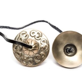 Mini Tibetan Tingsha Cymbals Set, Handmade Brass, 2 Inches, Meditation/Yoga/Performances, LAMATAR1001