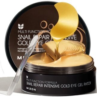 MIZON Under Eye Patches for Puffy Eyes & Dark Circles, 24K Gold & Snail Mucin, 60 Pcs – Anti-Wrinkle Collagen & Peptide Formula – Moisturizing Korean Eye Mask for Elasticity