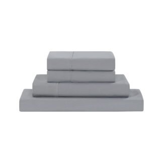 Modern Threads Soft Microfiber Solid Sheets - Luxurious Microfiber Bed Sheets - Includes Flat Sheet, Fitted Sheet with Deep Pockets, & Pillowcases Stone Full