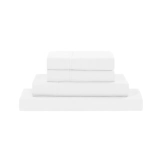 Modern Threads Soft Microfiber Solid Sheets - Luxurious Microfiber Bed Sheets - Includes Flat Sheet, Fitted Sheet with Deep Pockets, & Pillowcases White Full