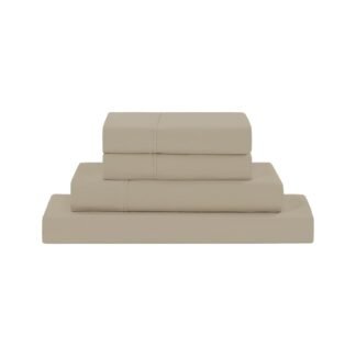 Modern Threads Soft Microfiber Solid Sheets - Luxurious Microfiber Bed Sheets - Includes Flat Sheet, Fitted Sheet with Deep Pockets, & Pillowcases Taupe Full