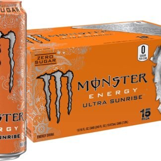 Monster Energy Ultra Sunrise, Sugar Free Energy Drink, 16 Fl Oz | Pack of 15