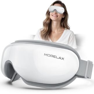 Morelax Eye Massager with Heat & Bluetooth Music, Birthday Gifts for Women, Reduce Eye Strain, Headache Relief and Improve Sleep, Eye Care Device for Migraine