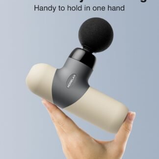 Morelax Mini Massage Gun Portable Deep Tissue Muscle Percussion Massager, Electric Handheld Sport Massager with 6 Massage Heads 4 Speed, Best Gift (Almond)