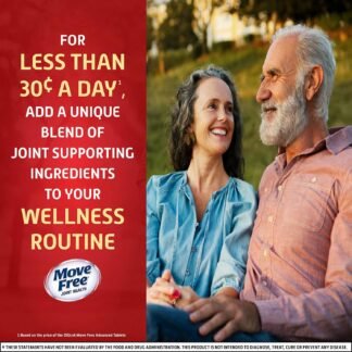 Move Free Advanced Glucosamine Chondroitin + Calcium Fructoborate Joint Support Supplement, Supports Mobility Comfort Strength Flexibility & Lubrication - 200 Tablets (100...