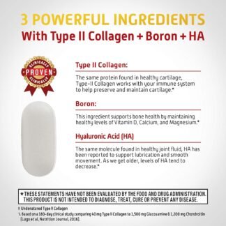 Move Free Ultra Triple Action Joint Support Supplement - Type II Collagen Boron & Hyaluronic Acid - Supports Joint Comfort, Cartiliage & Bones in 1 Tiny Pill Per Day, 30 Tablets...