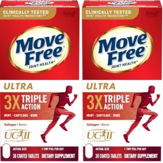 Move Free Ultra Triple Action Joint Support Supplement - Type II Collagen Boron & Hyaluronic Acid - Supports Joint Comfort, Cartiliage & Bones in 1 Tiny Pill Per Day, 30 Tablets...