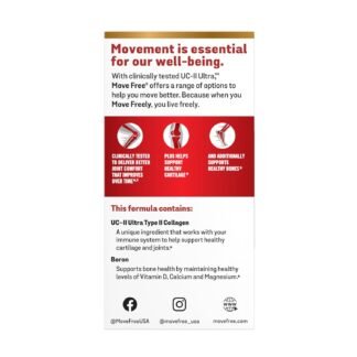 Move Free Ultra Triple Action Joint Support Supplement - Type II Collagen Boron & Hyaluronic Acid - Supports Joint Comfort, Cartiliage & Bones in 1 Tiny Pill Per Day, 30 Tablets...