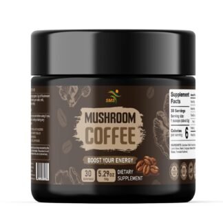 Mushroom Coffee Powder 150g, 9 Mushroom Blend with Lion’s Mane, Reishi, Chaga, Cordyceps & More, Natural Energy & Focus – Vegan, Non-GMO, Gluten-Free – Colombian Coffee