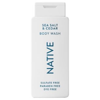 Native Body Wash Contains Naturally Derived Ingredients | For Women & Men, Sulfate, Paraben, & Dye Free Leaving Skin Soft and Hydrating | Sea Salt & Cedar 18 oz