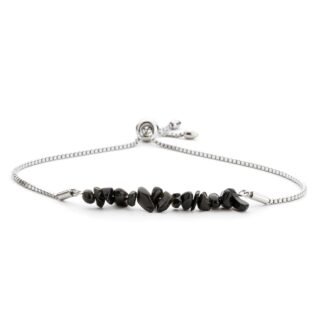 Natural Black Tourmaline Bracelet - Authentic Black Tourmaline Link Chain Tourmaline Bracelet, Stone Bracelet Healing Protection Energy Chakra Yoga Crystal Bracelet Jewelry Gift...