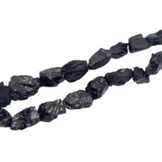 Natural Raw Black Tourmaline Crystal Strands for Jewelry Making, Rough Healing Black Crystals for DIY, Energy Craft and Decoration Projects (Black Tourmaline)