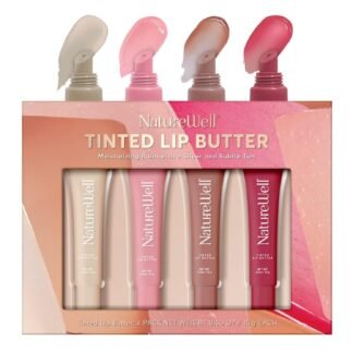 NATURE WELL Tinted Lip Butter Variety Pack, Shear & Subtle Tinted Moisturizing Balms, Vanilla Scented, Lightweight & Non-Greasy, Vitamin E, Shea, & Murumuru Butters, 0.50 Oz...