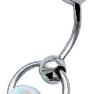 NAVIKO Vch Jewelry Vertical Hood - Vch Piercing Jewelry for Women - Vch Jewelry Curved Barbell - Piercing Multi Color Glass Ball Door Knocker Hood Piercing Jewelry