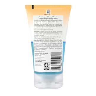 Neutrogena Deep Clean Invigorating Foaming Daily Exfoliating Facial Scrub with Glycerin, Gentle, Cooling & Exfoliating Gel Face Wash to Remove Impurities, Dirt, Oil & Makeup,...