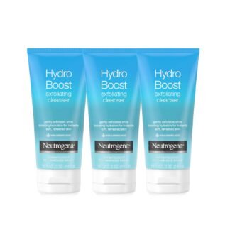 Neutrogena Hydro Boost Gentle Exfoliating Daily Facial Cleanser with Hyaluronic Acid, Clinically Proven to Increase Skin's Hydration Level, Non-Comedogenic Oil-, Soap- &...