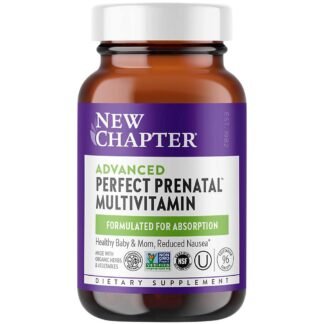 New Chapter Perfect Prenatal Vitamins - 96ct, Organic Prenatal Vitamins, Non-GMO Ingredients for Healthy Baby & Mom - Folate (Methylfolate), Iron, Vitamin D3, Fermented with...