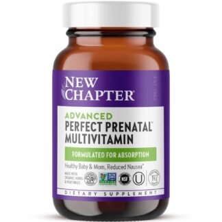 New Chapter Perfect Prenatal Vitamins, Organic Prenatal Vitamins, Non-GMO Ingredients for Healthy Baby & Mom - Folate (Methylfolate), Iron, Vitamin D3, Fermented with Whole...