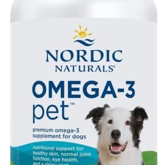 Nordic Naturals Omega-3 Pet, Unflavored - 180 Soft Gels - 320 mg Omega-3 Per Soft Gel - Fish Oil for Dogs with EPA & DHA - Promotes Heart, Skin, Coat, & Immune Health