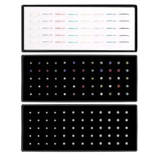 Nose Rings Studs and Hoops, Surgical Stainless Steel Hypoallergenic Nose Rings Set for Women Men, Straight/L/Screw Shaped and 1.5/2.0/2.5mm Rhinestone Nose Piercing Jewelry and...