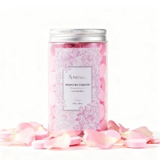NOVAL Rose-Scented Foot Soak Tablets – 400g , Fast-Dissolve Pedicure Spa Salt Tablets – Cleanses & Moisturizes Feet