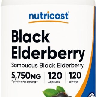 Nutricost Elderberry Capsules 575mg (120 Capsules) - Black Elderberry, Vegetarian, Gluten Free and Non-GMO Supplement