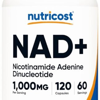 Nutricost NAD+ Supplement 1,000mg per Serving,120 Capsules (Nicotinamide Adenine Dinucleotide) - 60 Servings, Gluten-Free, Vegan