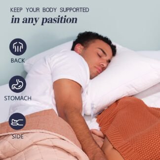 Nuzzle Cooling Adjustable Pillow for Side Sleepers, Luxury Standard Size Bed Pillow Hotel Collection - Best Adjust Height Soft Firm Pillow for Back, Stomach or Side Sleepers -...