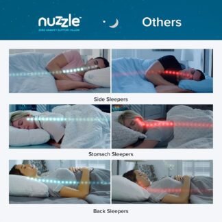 Nuzzle Cooling Adjustable Pillow for Side Sleepers, Luxury Standard Size Bed Pillow Hotel Collection - Best Adjust Height Soft Firm Pillow for Back, Stomach or Side Sleepers -...