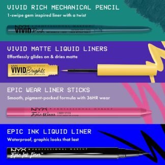 NYX Professional Makeup Mechanical Eye Pencil, Vivid Rich Mechanical, Creamy Retractable Eyeliner - Amber Stunner, Gold Eyeliner