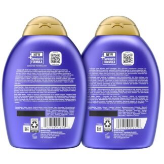 OGX Thick & Full + Biotin and Collagen for Hair Volume & Body, Sulfate Free Volumizing Shampoo & Conditioner Set for Fine & Thinning Hair, Nutrient-Infused, Vitamin B7, 13 fl...