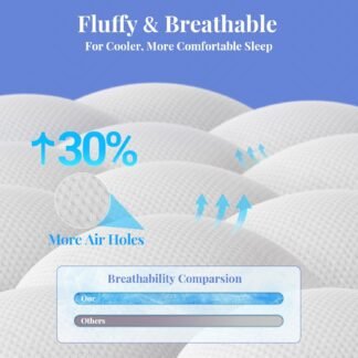OhGeni Cooling 4 lnch Queen Size Dual Layer Mattress Topper, 2 Inch Gel Memory Foam, 2 Inch Soft Pillow Top Pad, Guest Bedroom Essentials Mattresses Cover, Extra Comfortable...