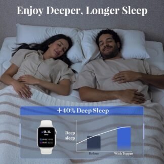 OhGeni Cooling 4 lnch Queen Size Dual Layer Mattress Topper, 2 Inch Gel Memory Foam, 2 Inch Soft Pillow Top Pad, Guest Bedroom Essentials Mattresses Cover, Extra Comfortable...