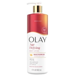 Olay Body Lotion for Women, Age Defying with Niacinamide Serum, Visibly Reduce Signs of Skin Aging, 24hr Moisture & Hydration, Fast Absorbing Formula, Vitamin B3 Complex, For...