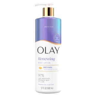 Olay Body Lotion for Women, Smoothing with Retinol Serum, Visibly Smoother Skin, 24hr Moisture & Hydration, Fast Absorbing Formula, Vitamin B3 Complex, For All Skin Types, 17 fl oz