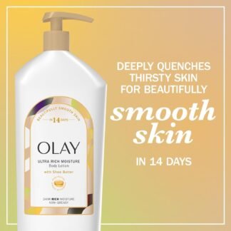 Olay Body Lotion for Women, Ultra Rich Moisture, 24hr Moisturizing & Deep Hydration, Absorbs Instantly, Penetrating Vitamin B3 Complex, For All Skin Types, Shea Butter Scent, 18...