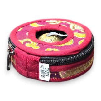 Om Mani Padme Hum Tingsha Cymbals – Handmade Tibetan Meditation & Energy Clearing Chimes with Gift Pouch – Holiday Mindfulness Gift & New Year Ritual Tool - Made in Nepal