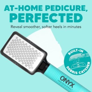Onyx Professional Foot Rasp, No Mess Callus Remover for Feet, Includes Debris Catcher - Stainless Steel Foot Scrubber Dead Skin Remover, Lightweight Callus Shaver for Feet, Foot...